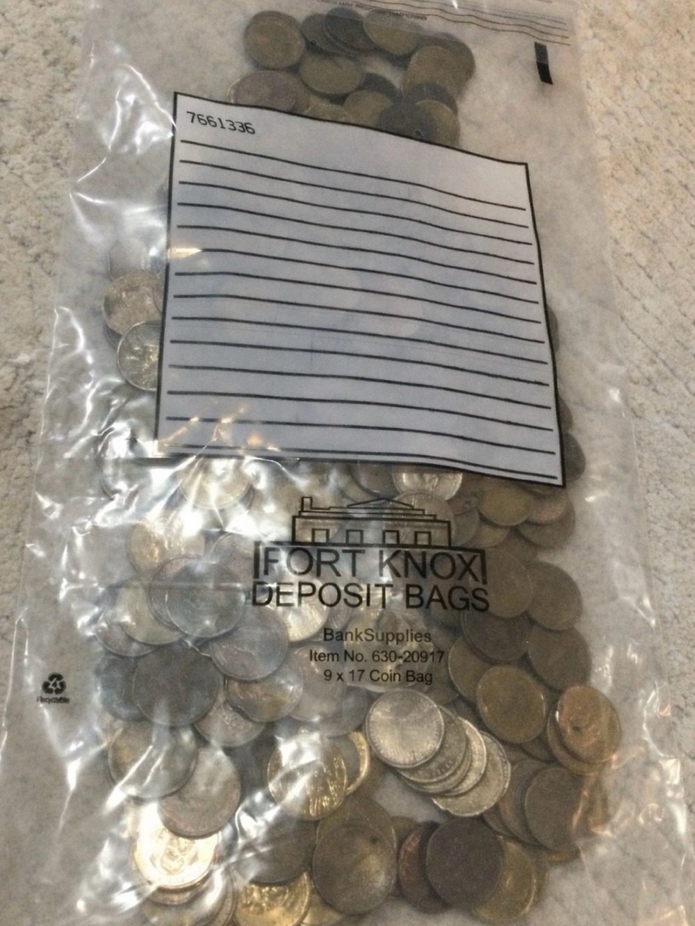 300 Vintage Old Dollars Coins Unsearched Fort Knox 5.3LB Sealed Bank Bag